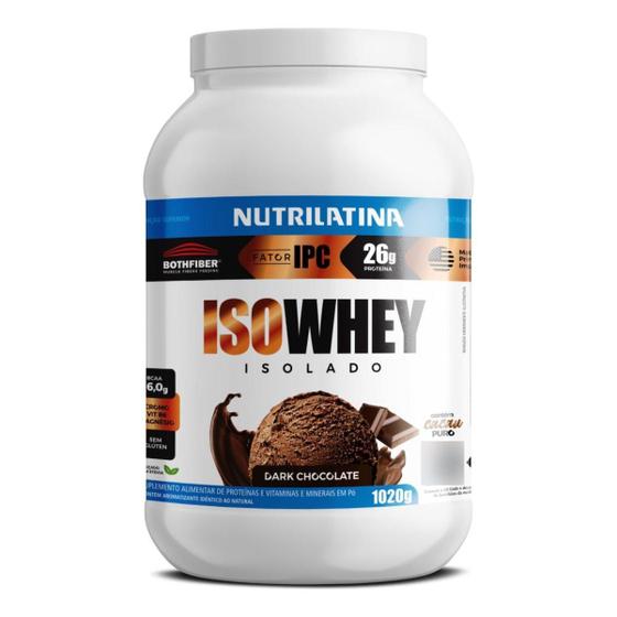 Imagem de 100% Whey Protein Sabor Dark Chocolate 1020G Nutrilatina