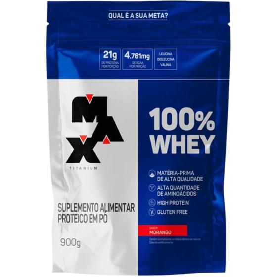 Imagem de 100% whey refil 900g - max titanium