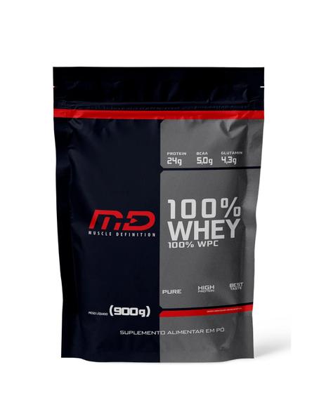 Imagem de 100% whey refil - 900g md - MD - MUSCLE DEFINITION (envio imediato)