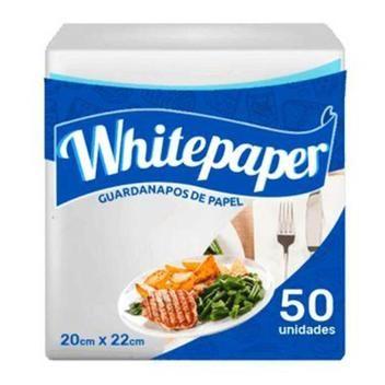 Imagem de 1000 folhas de guardanapo de papel 20x22 branco 10pct