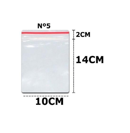 Imagem de 1000 Sacos Saquinho Zip Lock 10x14cm Plastico zip