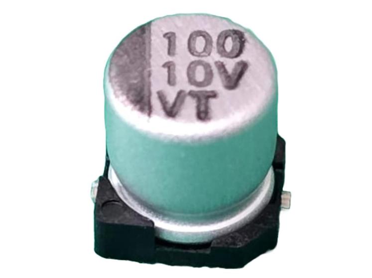 Imagem de 1000x Capacitor Eletrolitico 100uf/10v Smd 105 5x5,4mm Vt