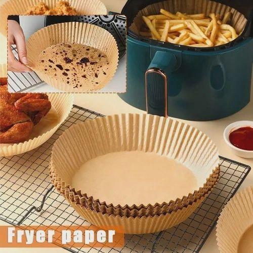 Imagem de 100pcs Air Fryer Paper Lining 20cm Antiaderente Tapete