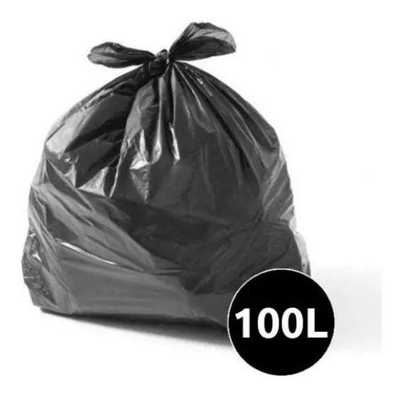 Imagem de 100unid Sacos De Lixo Resistente - 100l - Preto 