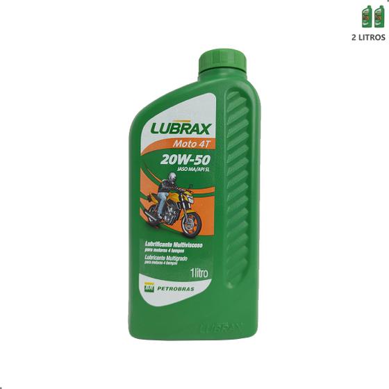 Imagem de 1024151 Óleo Lubrax Sae 20w50 Para Motocicletas API SL 1L Kit C/2