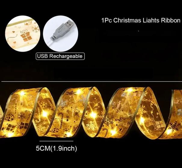 Imagem de 10m Fita Luz 100 Led Decoração Natal Presente Enfeite Árvore