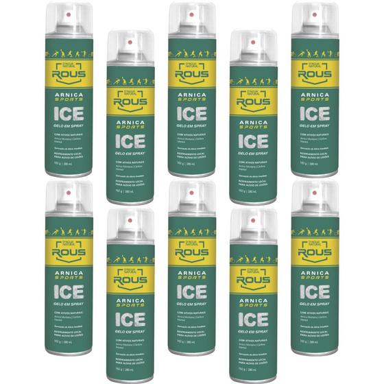 Imagem de 10UN Arnica Sports Ice Gelo Em Spray  280ML D'agua Natural