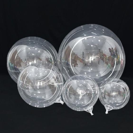 Imagem de 10un Balão Bubble Transparente Cristal Bobo 5" 10" 18" 24" Polegadas