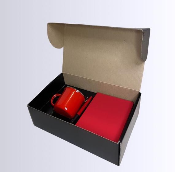 Imagem de 10un Embalagem Preta presente com berço para kit café