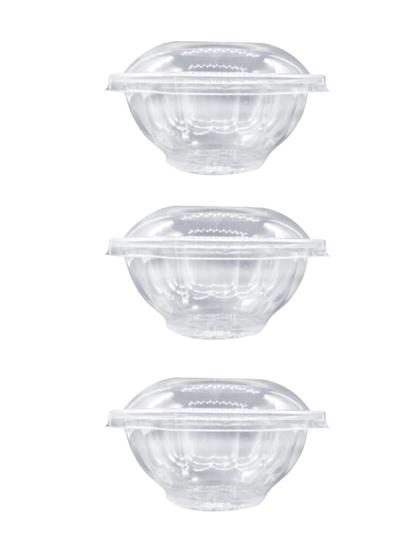 Imagem de 10un Pote Bowl Redondo  com tampa G680 250ml Cristal