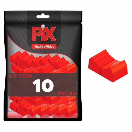 10x Botão Knob Mesa de Som Eixo 2x6mm - Deslizante - Vermelho - PIX Imagem de 10x Botão Knob Mesa de Som Eixo 2x6mm - Deslizante - Vermelho