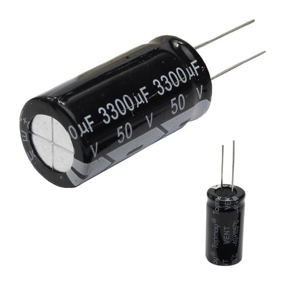 Imagem de 10x Capacitor Eletrolítico 3300uf x 50v 105º kit c/10 peças
