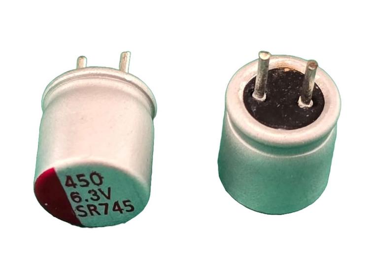 Imagem de 10x Capacitor Eletrolitico 450uf/6,3v 105 6,3x7mm Solido