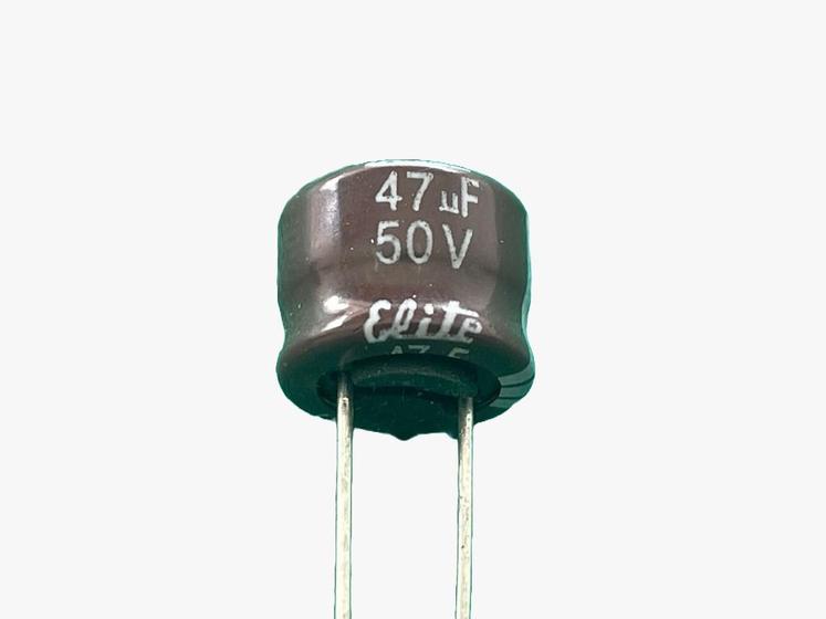 Imagem de 10x Capacitor Eletrolitico 47uf/50v 105º 10x8mm Elite