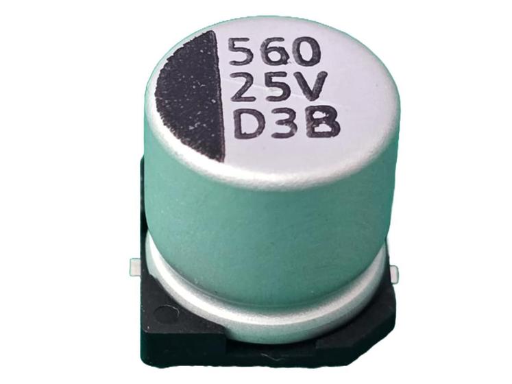 Imagem de 10x Capacitor Eletrolitico 560uf/25v Smd 105 10x10,5mm