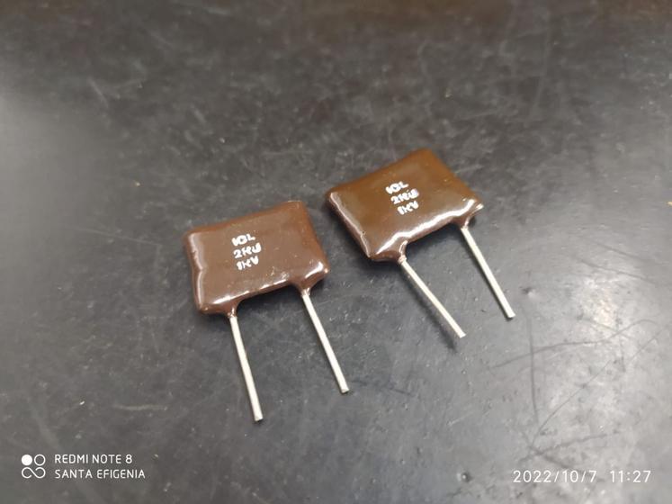 Imagem de 10x Capacitor Mica Prata 2nf/1kv = 2k/1kv 5% Icl