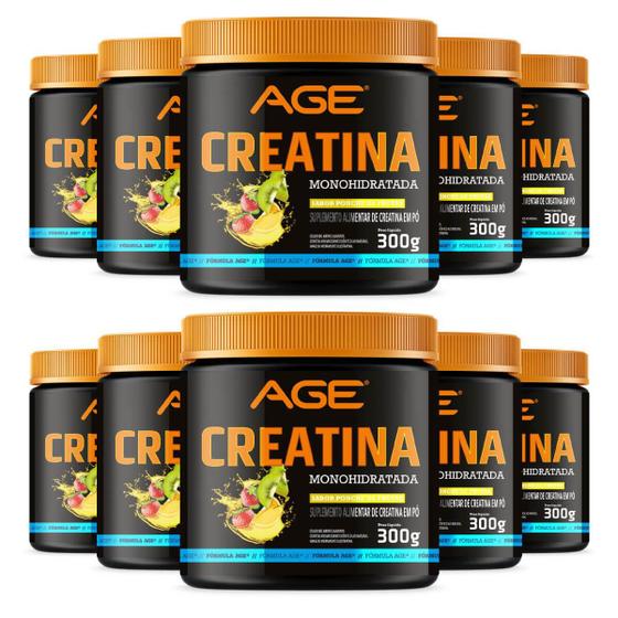 Imagem de 10x Creatina (300g) - Com Sabor - AGE - (300g) - AGE