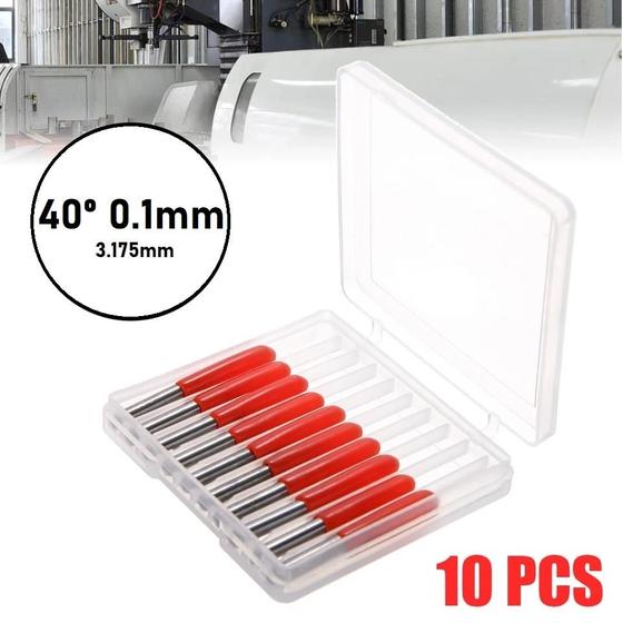 Imagem de 10x Fresa Cnc Router Pcb 40º X 0.1mm X 3.175mm