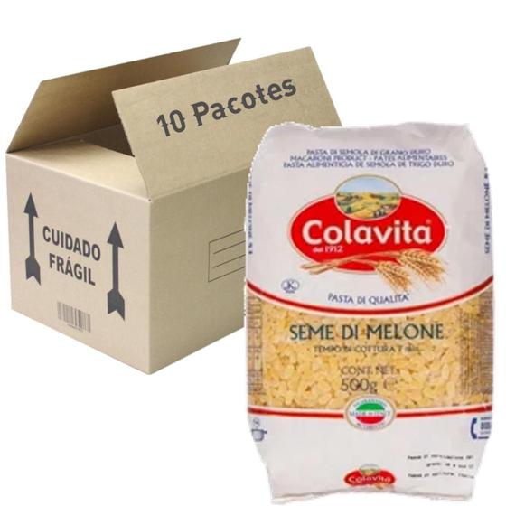 Imagem de 10X Macarrão Seme Di Melone Colavita Grano Duro 500G