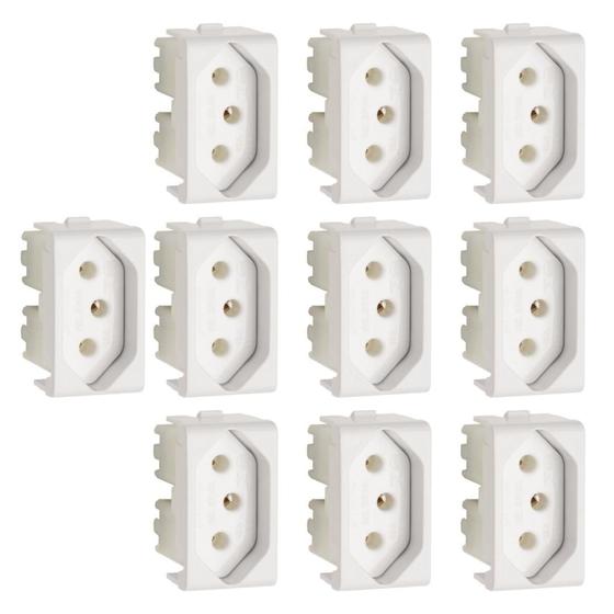 Imagem de 10x MODULO TOMADA 2P+T 20A 250V Lunare Schneider PRM473