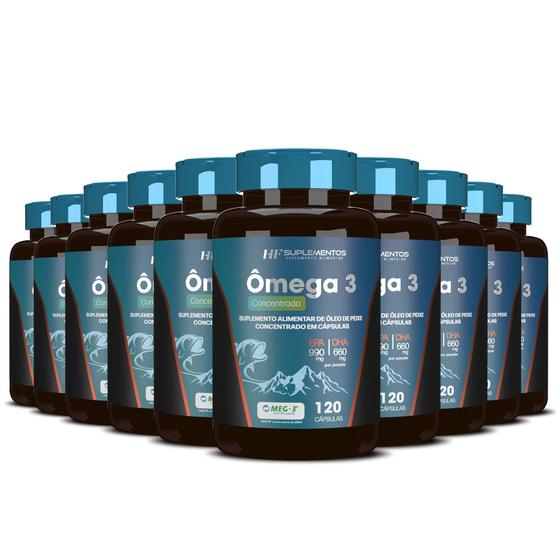 Imagem de 10X Omega 3 Concentrado 120 Caps Hf Suplementos