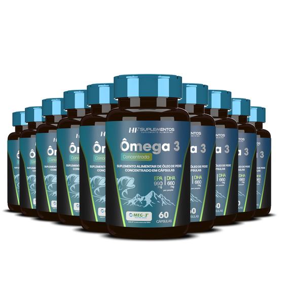 Imagem de 10x OMEGA 3 CONCENTRADO 60 CAPS HF SUPLEMENTOS