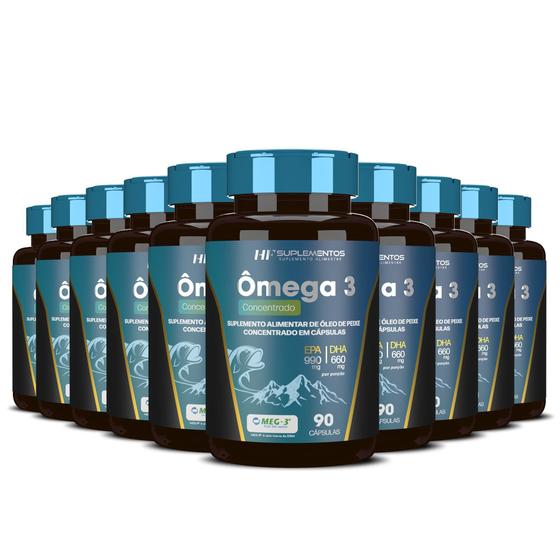 Imagem de 10X Omega 3 Concentrado 90 Caps Hf Suplementos