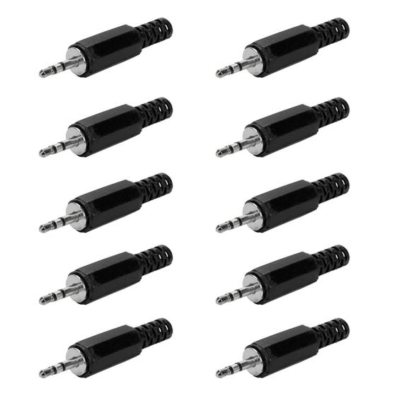 Imagem de 10x Plug P1 Stereo Macho Com Rabicho - Alta Qualidade