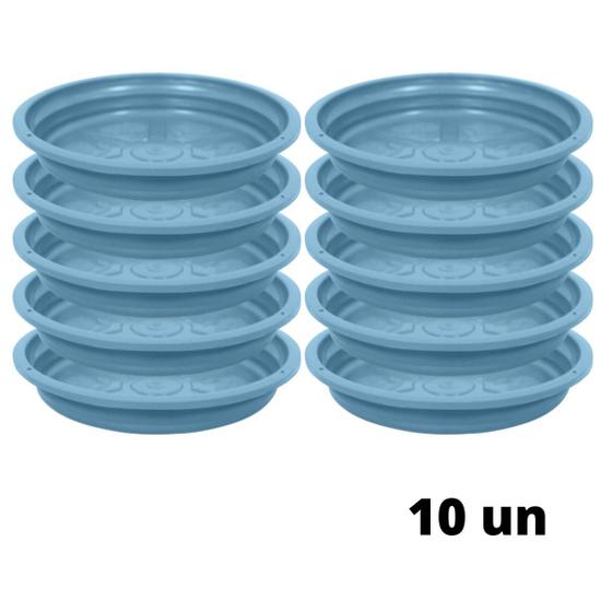 Imagem de 10X Prato para Vaso Aquarela (1,5) Azul Tiffany NUTRIPLAN