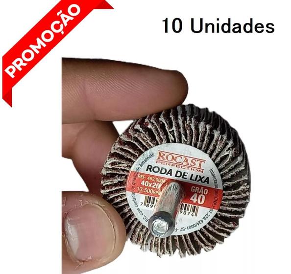 Imagem de 10X Roda De Lixa 30X25 Gr40 Para Furadeira E Esmerilhadeira