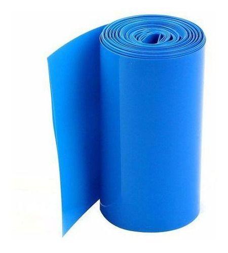 Imagem de 10xmts Tubo Termo Retrátil Azul Pvc 210mm Chato / Diam 133mm