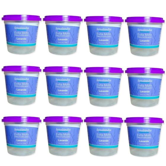 Imagem de 12 Antimofo Secar Ambiente Grande Desumidificador Forte Evita Mofo Lavanda Neutro 130g - Envio Já