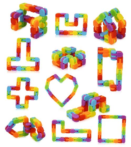 Imagem de 12 Brinquedos Fidget Ganowo Wacky Tracks - Cores Sortidas