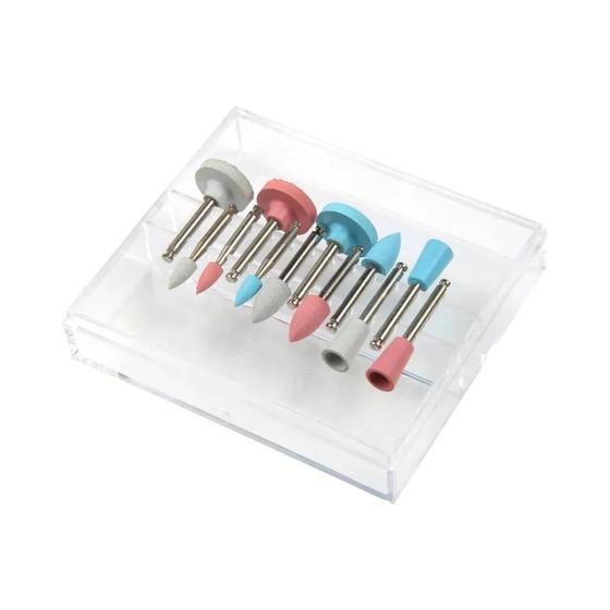 Imagem de 12 Cabeças de Polimento Dental de Silicone - Para Baixa Rotação