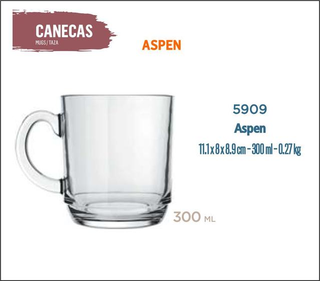 Imagem de 12 Caneca Aspen 300ml-Café C/Leite-Cappuccino-Chocolate-Chá