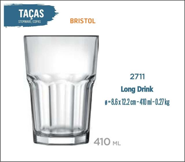 Imagem de 12 Copos Bristol 410Ml - Long Drink