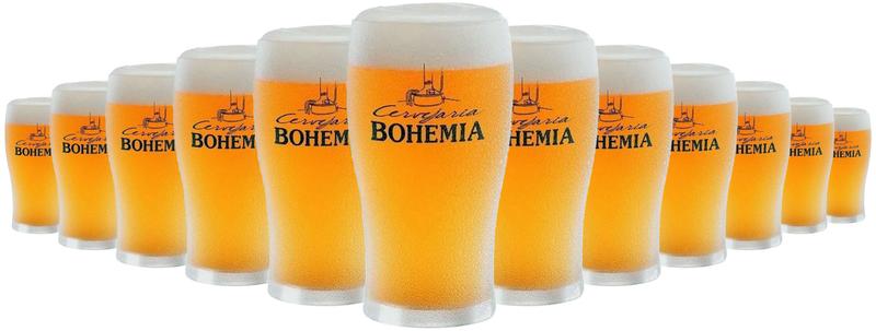 Imagem de 12 Copos P Chopp e Cerveja Bohemia - 340ml - Cervejaria Bohemia - Ambev Oficial