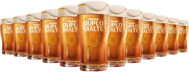 Imagem de 12 Copos Para Chopp e Cerveja Brahma Duplo Malte - 425ml - Ambev Oficial