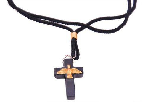 Imagem de 12 Cordão com Crucifixo do Divino Espírito Santo - 3 Cm
