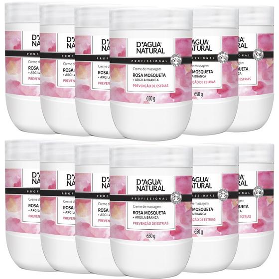 Imagem de 12 Creme Massagem Gestante Rosa Mosqueta 650G D'agua natural