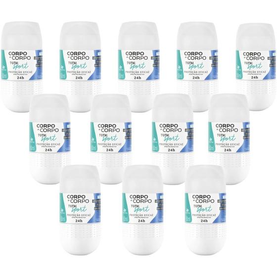 Imagem de 12 Desodorante Antiperspirate Rollon Total Sport 50ml Davene