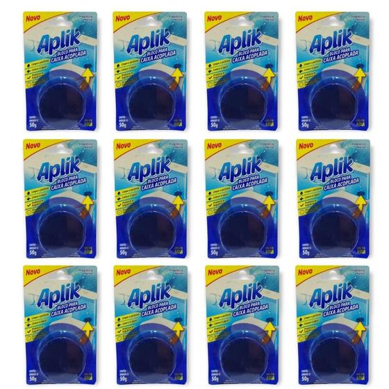 Imagem de 12 Desodorizador Sanitário Bloco Caixa Acoplada Tablete Top Até 300 Descarga 50g da Aplik - Envio Já