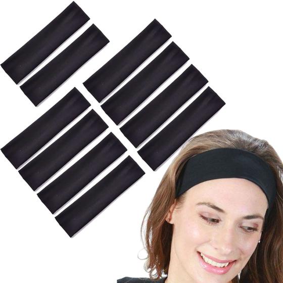 Imagem de 12 Faixas Para Cabelo Com 8Cm Cores Variadas Veste 54 Até 62