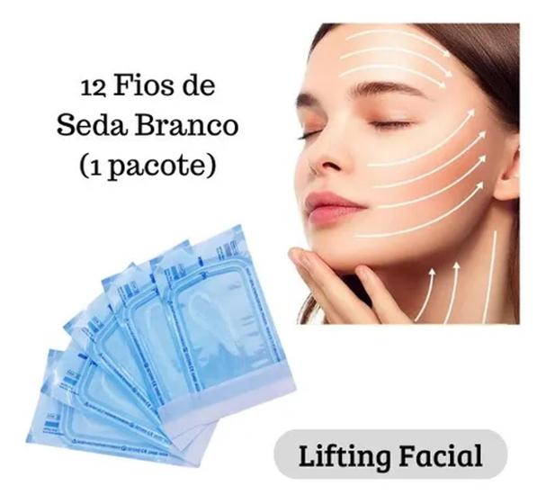 12 Fios Ouro Linha Proteína Colágeno Rejuvenescedor Facial ...
