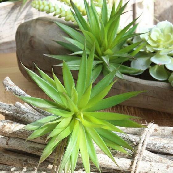 Imagem de 12 Folhagem Artificial de Suculenta Capim Planta Artificial que Combina com Qualquer Estilo - DE8864