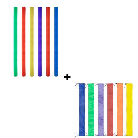 Imagem de 12 Isotubos Blindados para Cama Elástica + 12 Capas de Isotubos COLORIDO