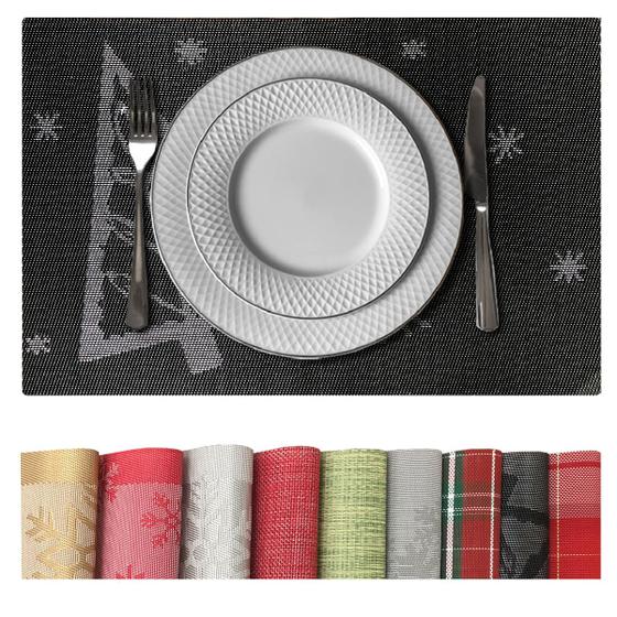 Imagem de 12 Jogo Americano Mesa Posta Luxo Feliz Natal Ano Novo Vr