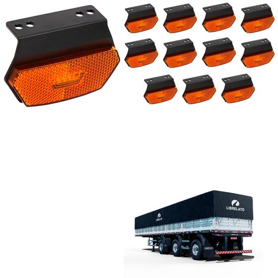 Imagem de 12 Lanterna Diamante Librelato LED Âmbar c/ Supt - Conect