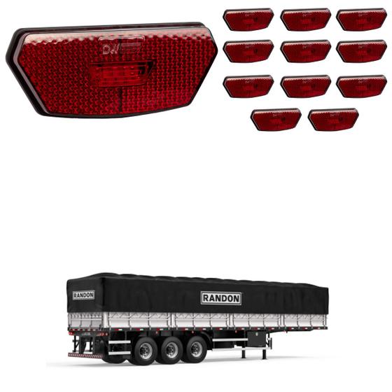 Imagem de 12 Lanterna Diamante Randon LED Rubi c/ Suporte - Conect