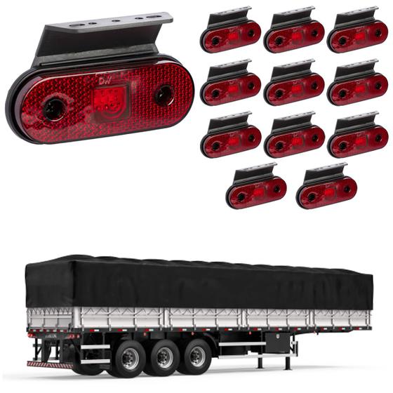 Imagem de 12 Lanterna Lateral Carreta LED Rubic/ Supt.- Fio